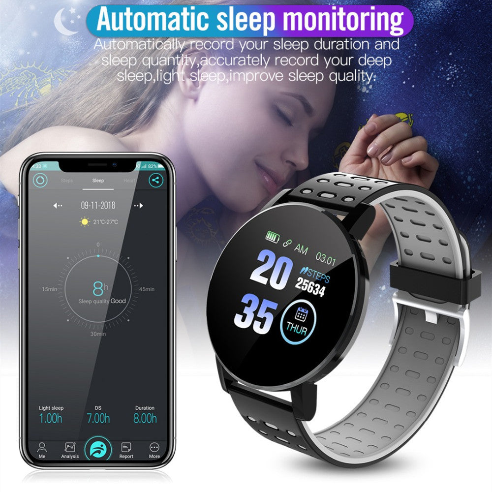 Montre Connectée 119 Plus – Suivi Santé, Bluetooth & Autonomie 7 Jours