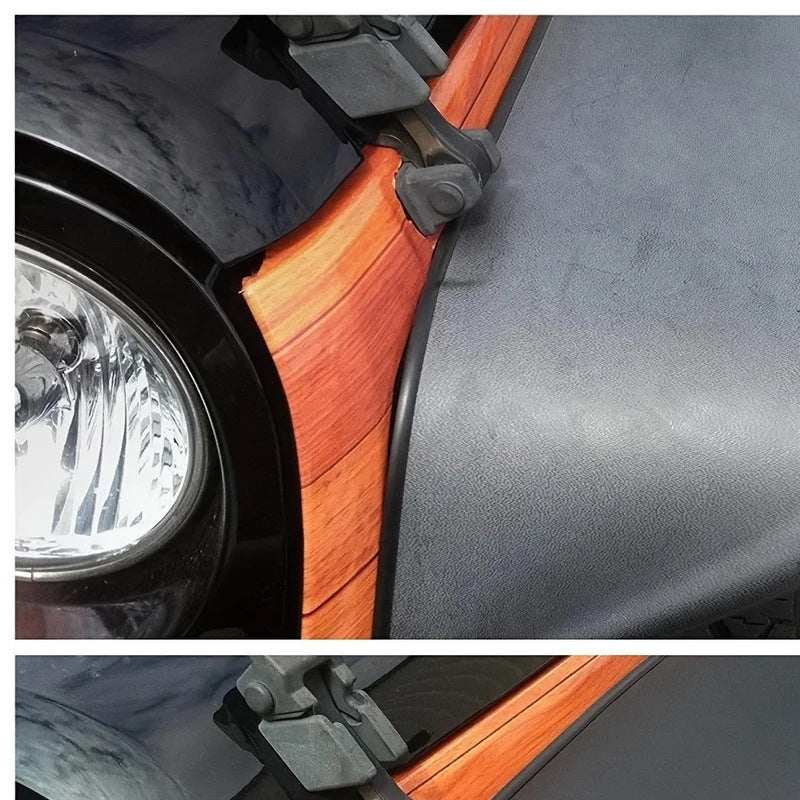 Plastic and rubber repair paste container with sponge applicator for interior renovation and polishing