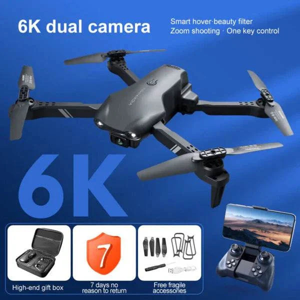 Drone V13 Pro pliable avec double caméra 6K HD, WiFi FPV, 3 batteries pour 75 minutes de vol et contrôle smartphone
