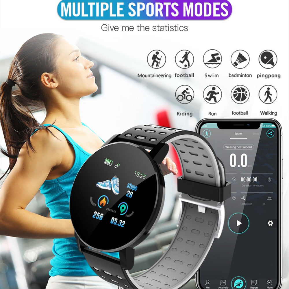 Montre Connectée 119 Plus – Suivi Santé, Bluetooth & Autonomie 7 Jours