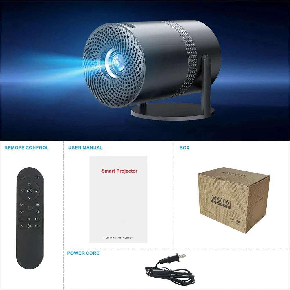 Projecteur Portable Salange P300 4K 8K Android 11 avec WiFi Bluetooth pour cinéma maison et gaming