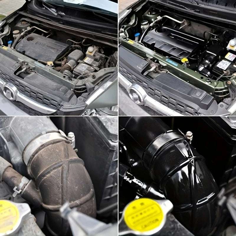 Plastic and rubber repair paste enhanced black decorative renovation wax with sponge applicator for interior surface restoration