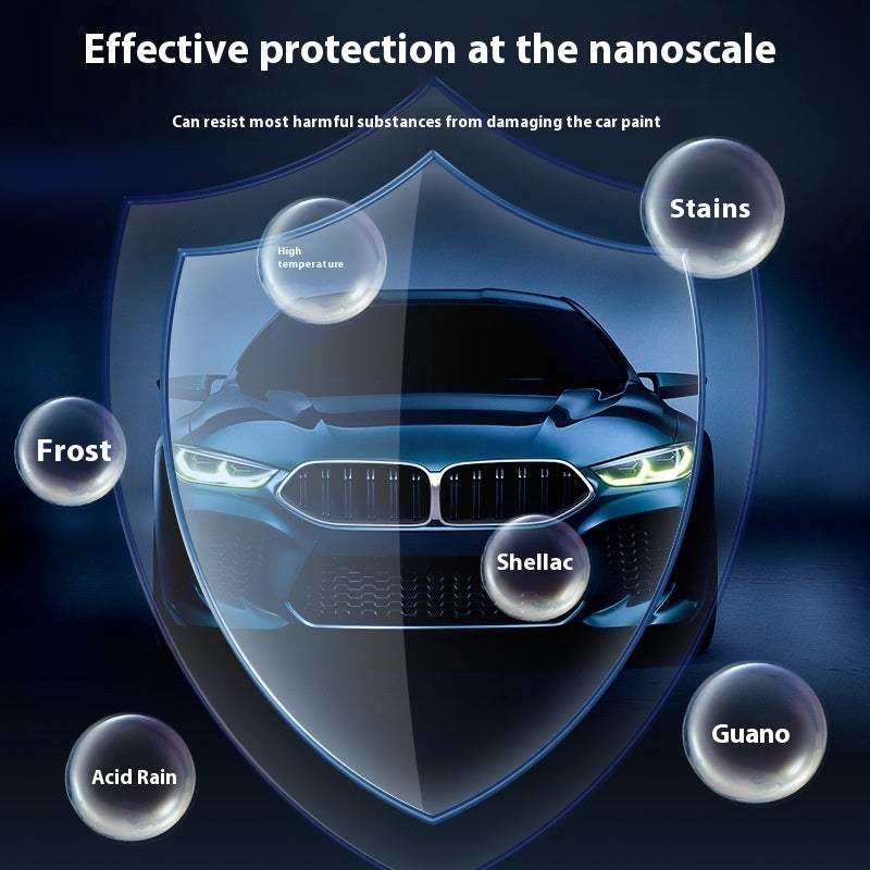 Bottle of quick-acting automotive coating agent for car paint waxing and brightening
