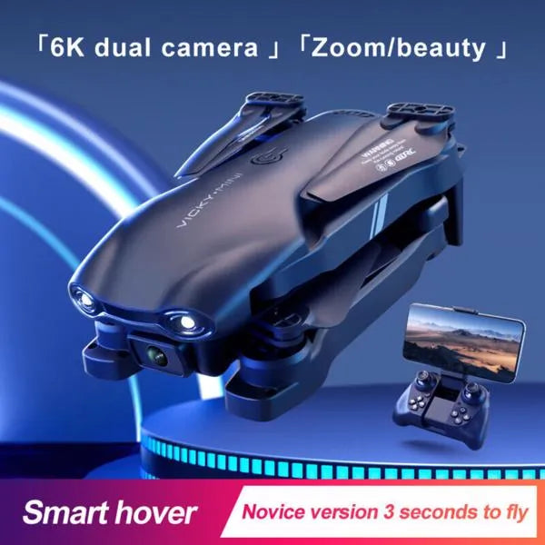 Drone V13 Pro 6K – Double Caméra HD, WiFi FPV Pliable, 3 Batteries