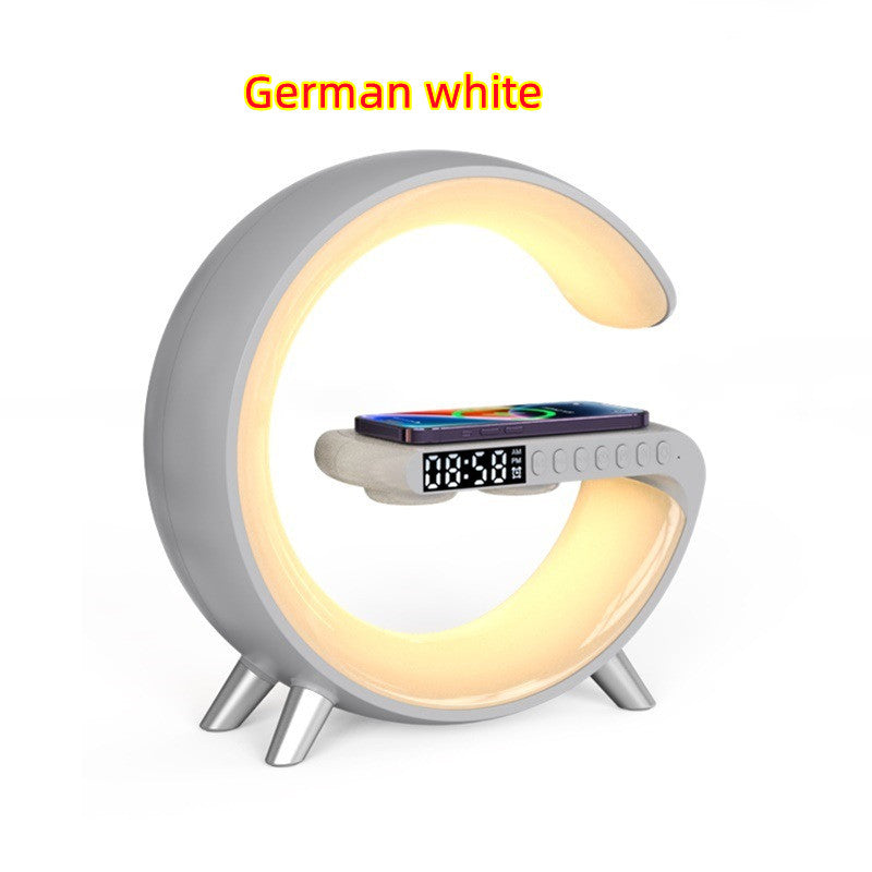 Lampe LED G Intelligente – Enceinte Bluetooth & Chargeur Sans Fil 15W