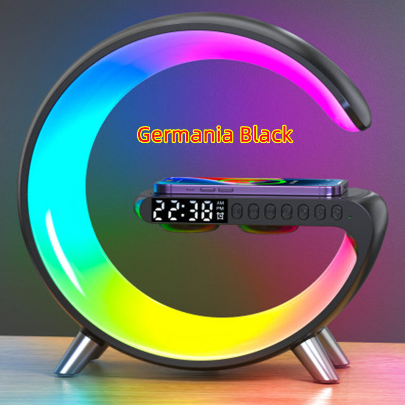 Lampe LED G Intelligente – Enceinte Bluetooth & Chargeur Sans Fil 15W