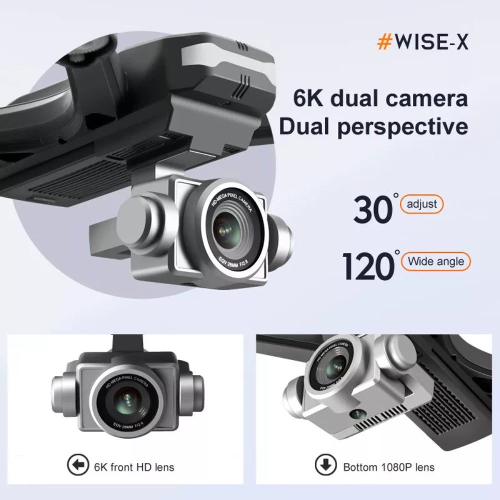 Drone V14 Pro 6K – Double Caméra HD, WiFi FPV, 30 Min de Vol