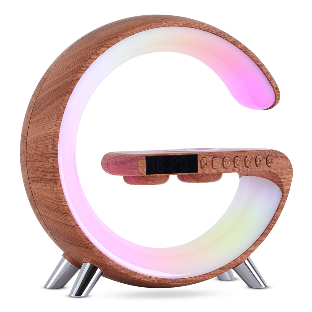 Lampe LED G Intelligente – Enceinte Bluetooth & Chargeur Sans Fil 15W