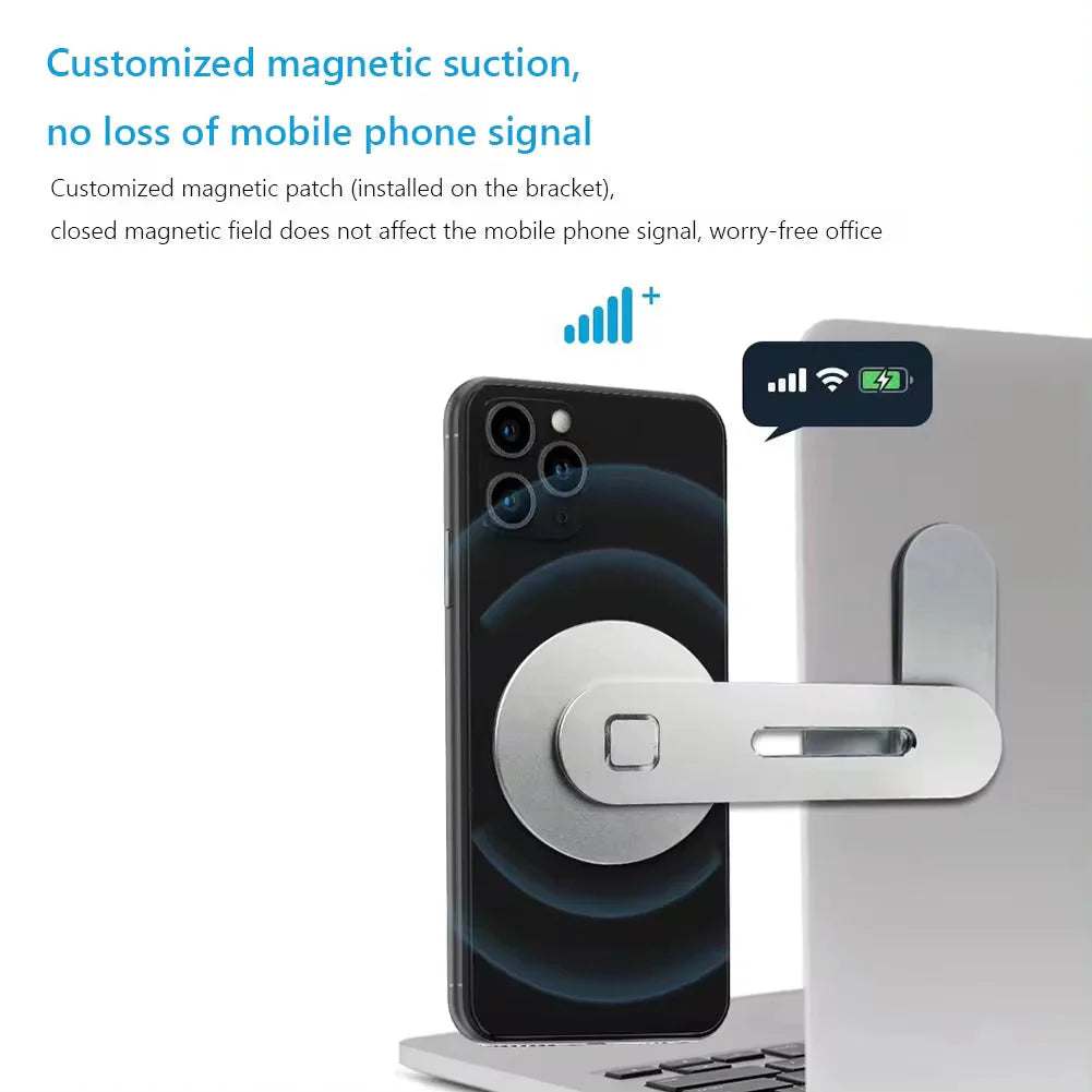 Support Téléphone Magnétique pliable avec chargeur sans fil 15W compatible Tesla et smartphones