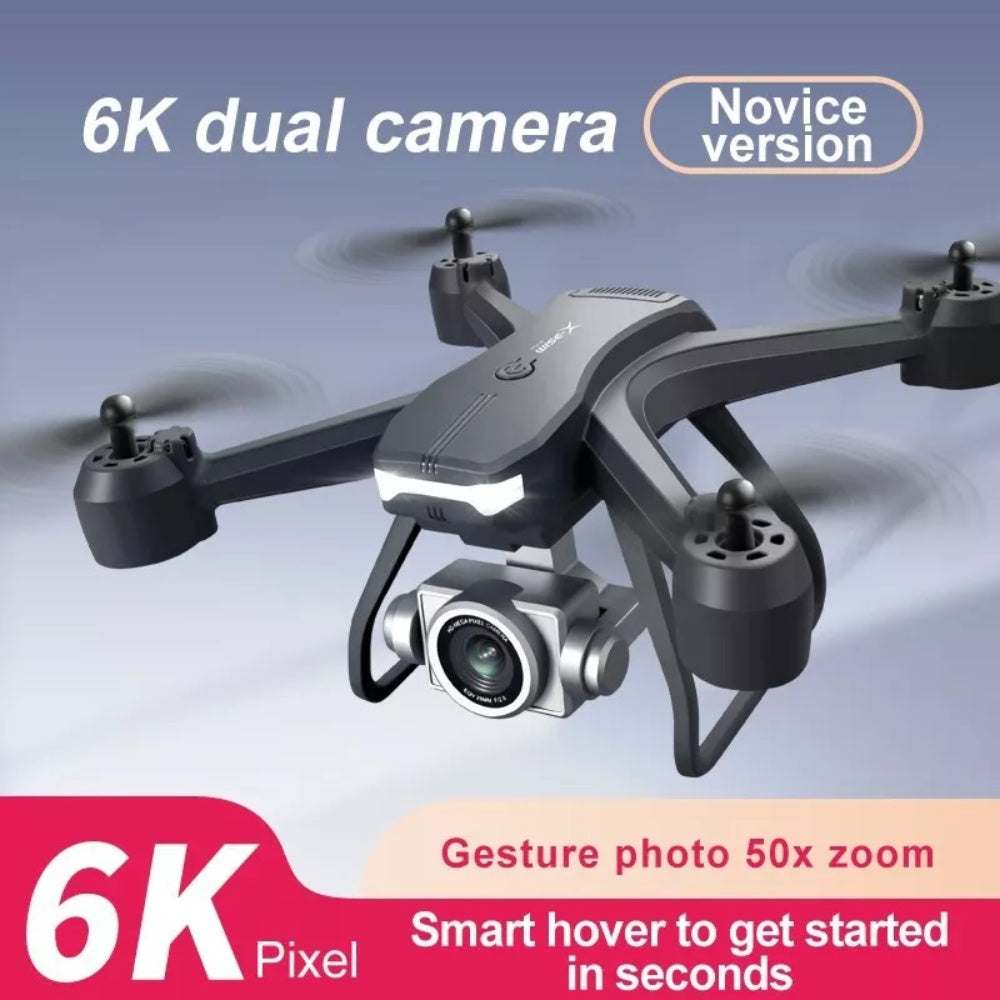 Drone V14 Pro 6K HD double caméra volant en extérieur avec télécommande smartphone et 30 minutes d'autonomie