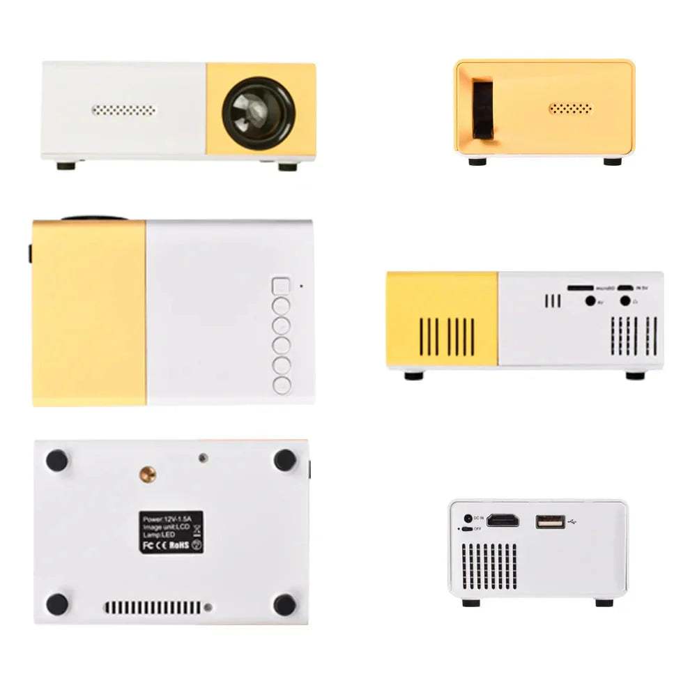 Mini Projecteur Portable YG300 Pro Full HD 1080P projection mur salle cinéma compacte