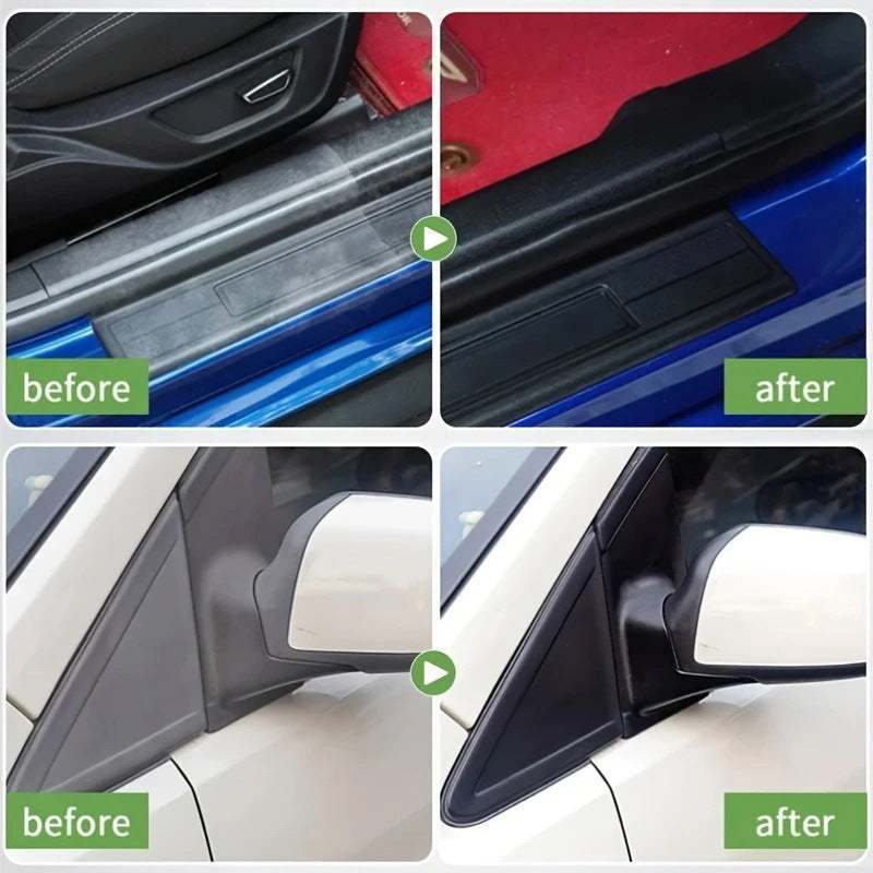 Plastic and Rubber Repair Paste Enhanced Black Wax with Sponge Applicator for Interior Surface Renovation