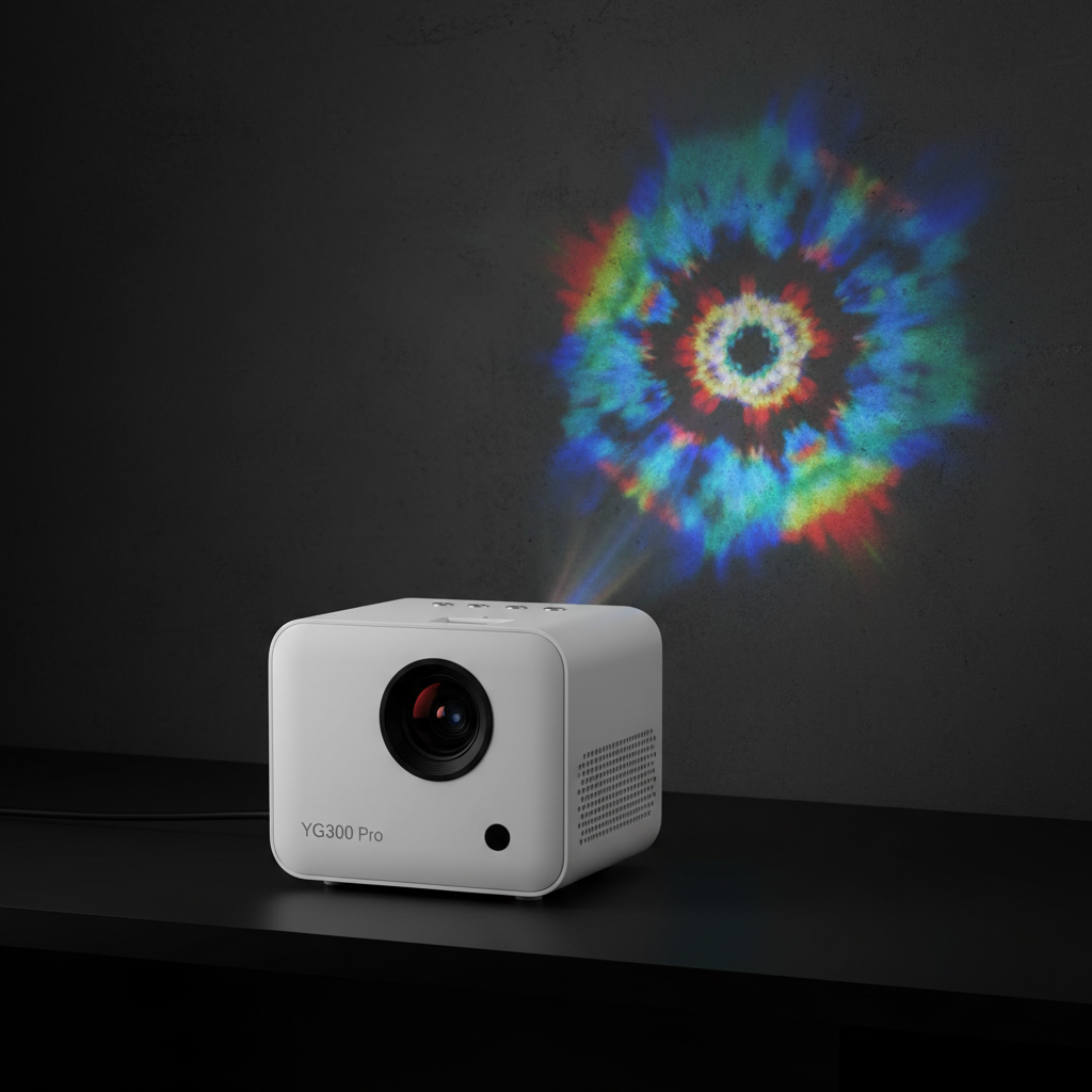 Mini Projecteur Portable YG300 Pro Full HD 1080P lecture 4K compact design with built-in speaker and universal connectivity