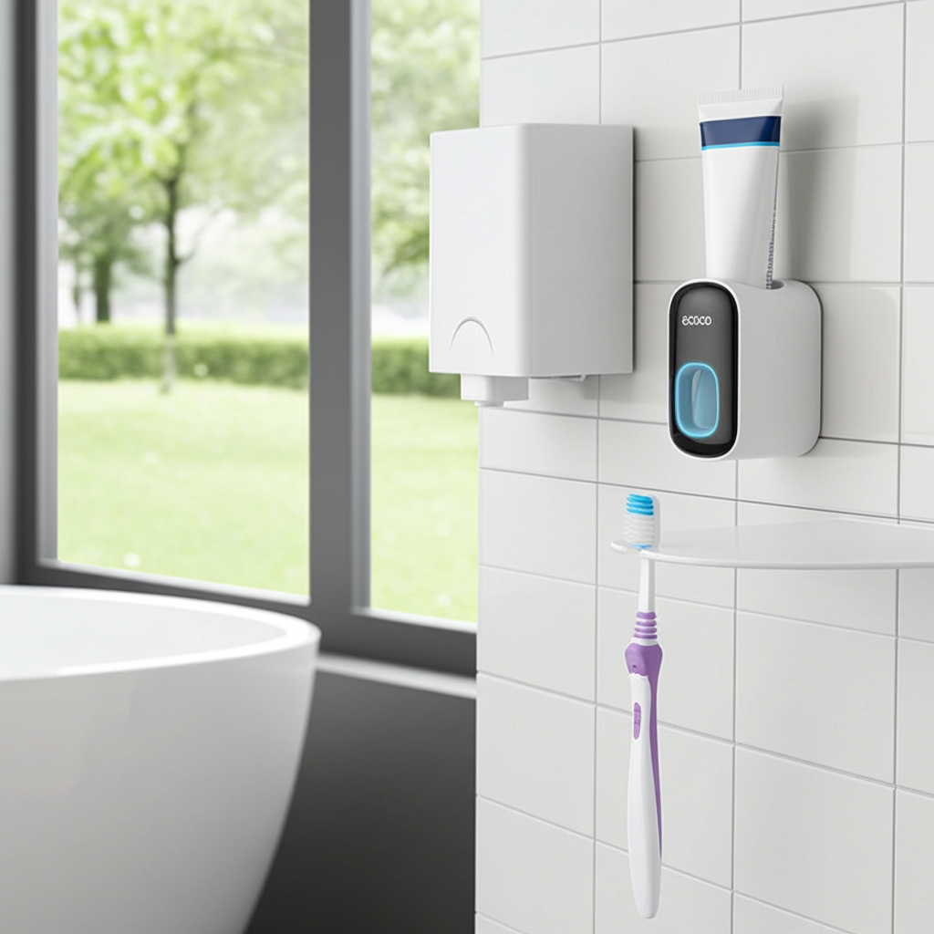 Distributeur Dentifrice Mural Automatique – Zéro Gâchis, Installation Facile